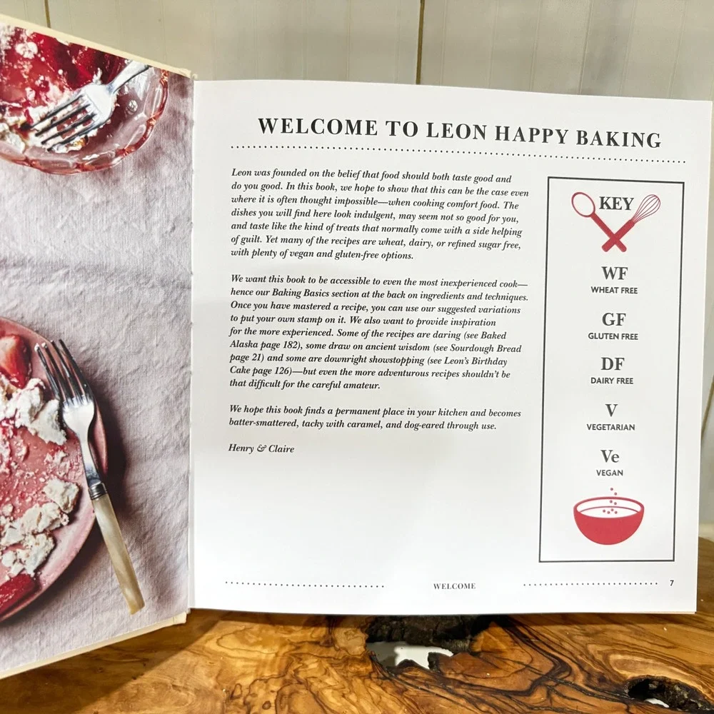 LEON Happy Baking Claire Ptak Henry Dimbleby Hardcover2019 Review Copy Press Kit